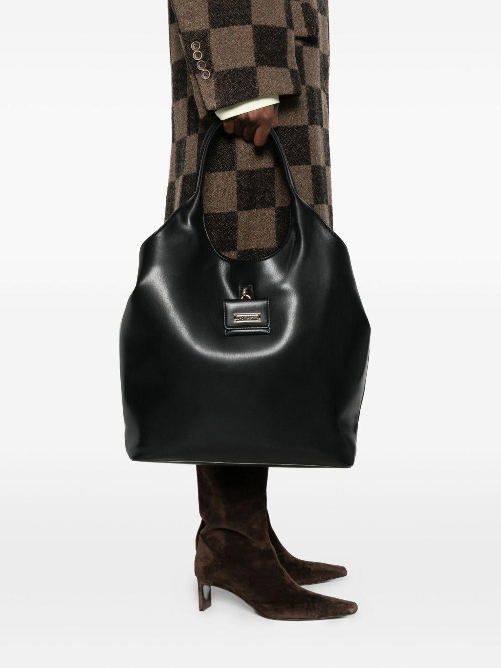 LOVE MOSCHINO Borsa a mano nera con logo 