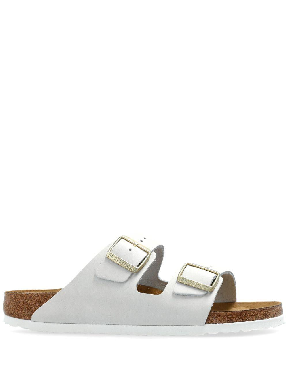 BIRKENSTOCK Ciabatte bianco sporco 'Arizona' con doppia fascia 