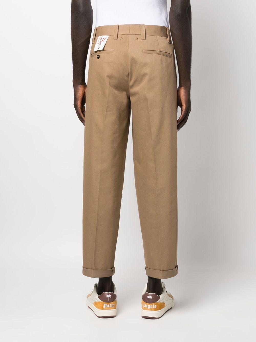 GOLDEN GOOSE Pantaloni in cotone elasticizzato beige 