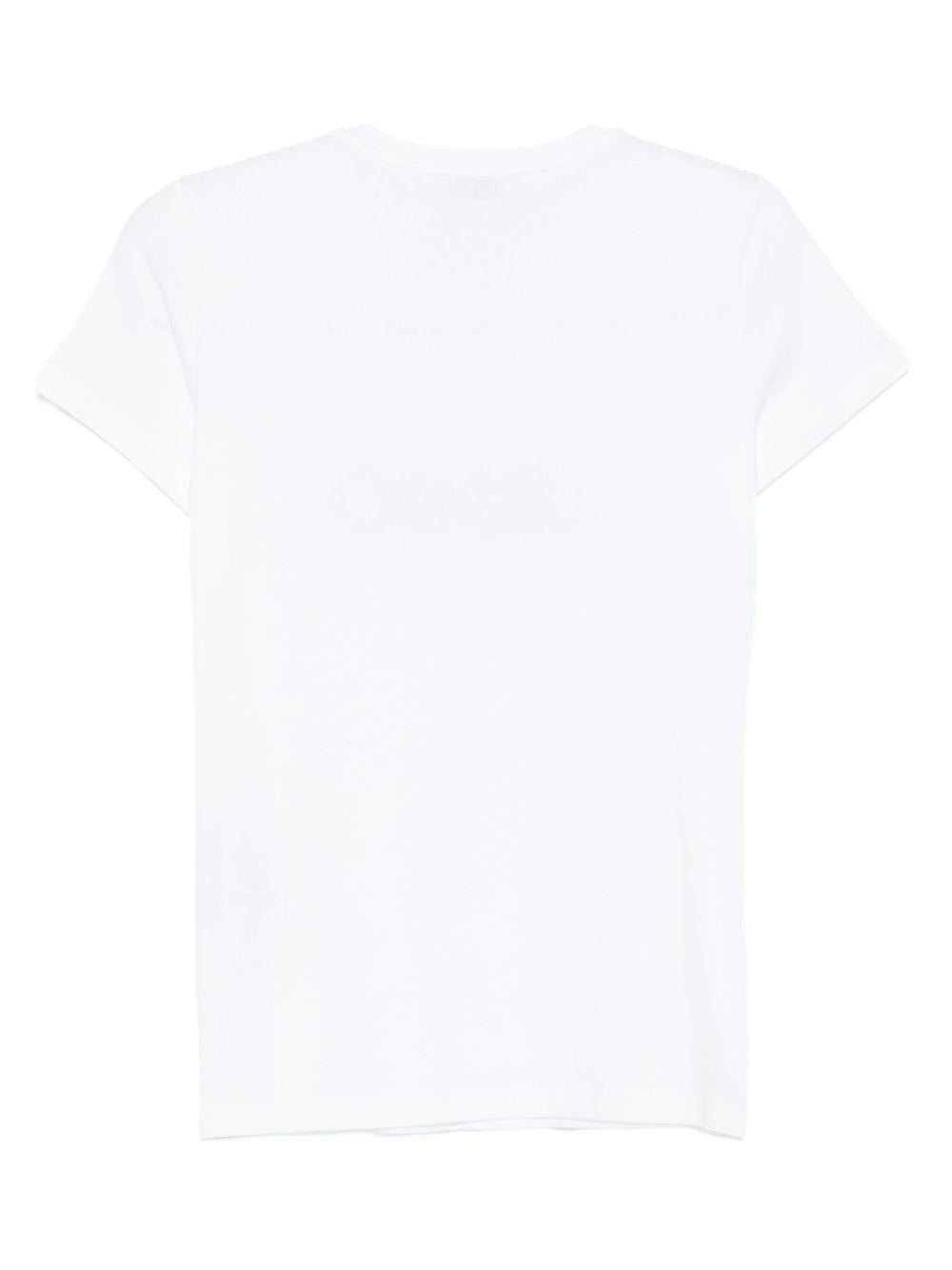 LIUJO T-shirt girocollo bianca con stampa 