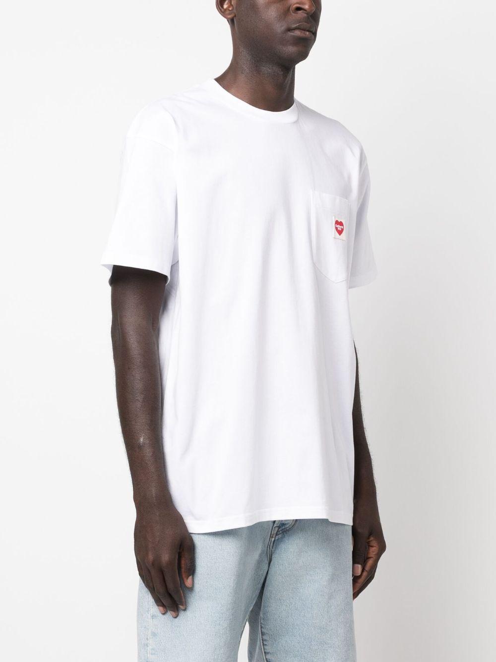 CARHARTT WIP T-shirt bianca con logo cuore sul petto 