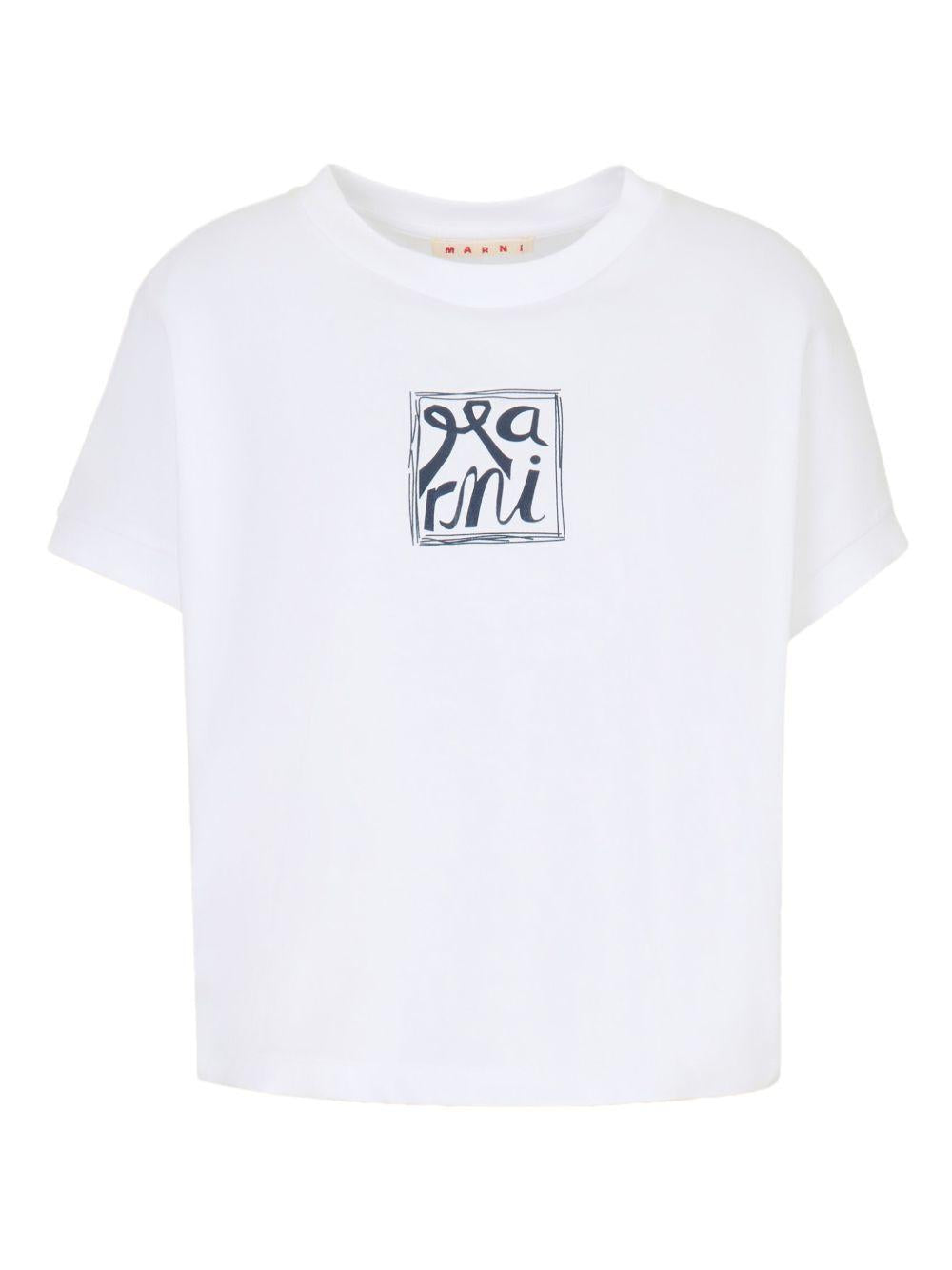 MARNI T-shirt a maniche corte bianca 