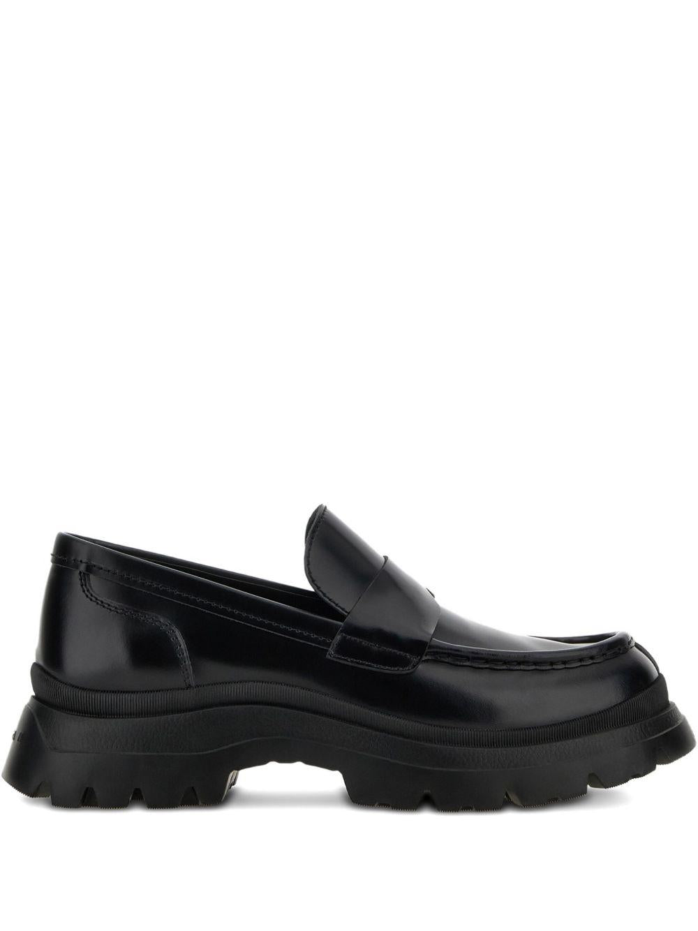 HOGAN H692 chunky loafers in black calf leather 