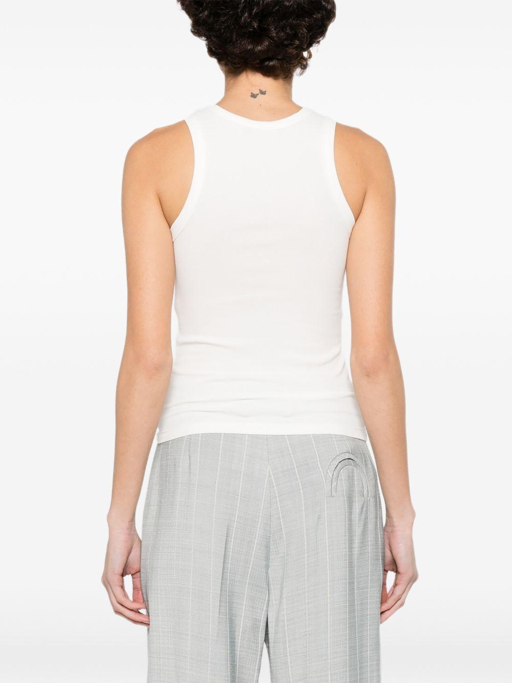 ELEH Top slim fit in cotone bianco 
