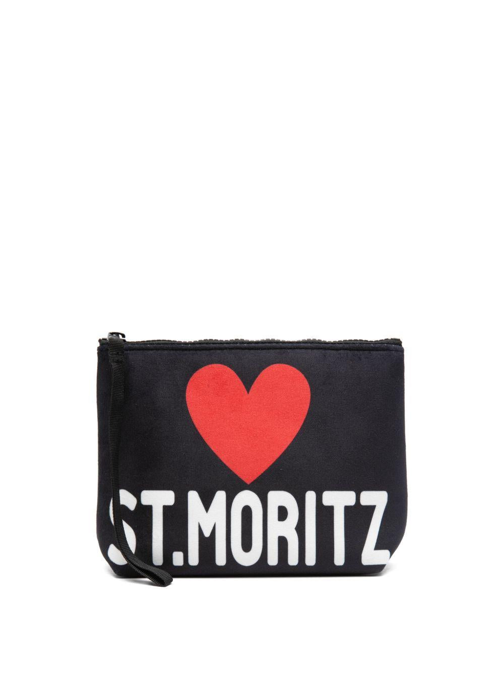 MC2 SAINT BARTH Pochette Aline Love St. Moritz blu 