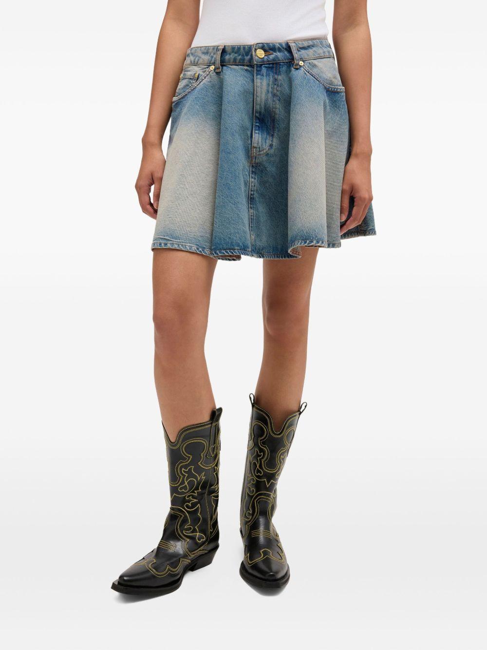GANNI Minigonna in jeans effetto slavato 
