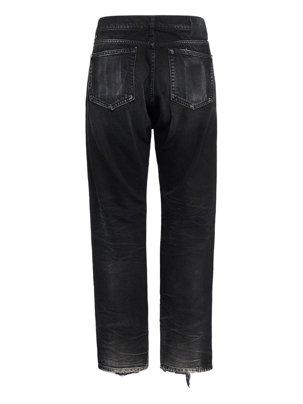 JOHN RICHMOND Jeans neri con effetto sbiadito 