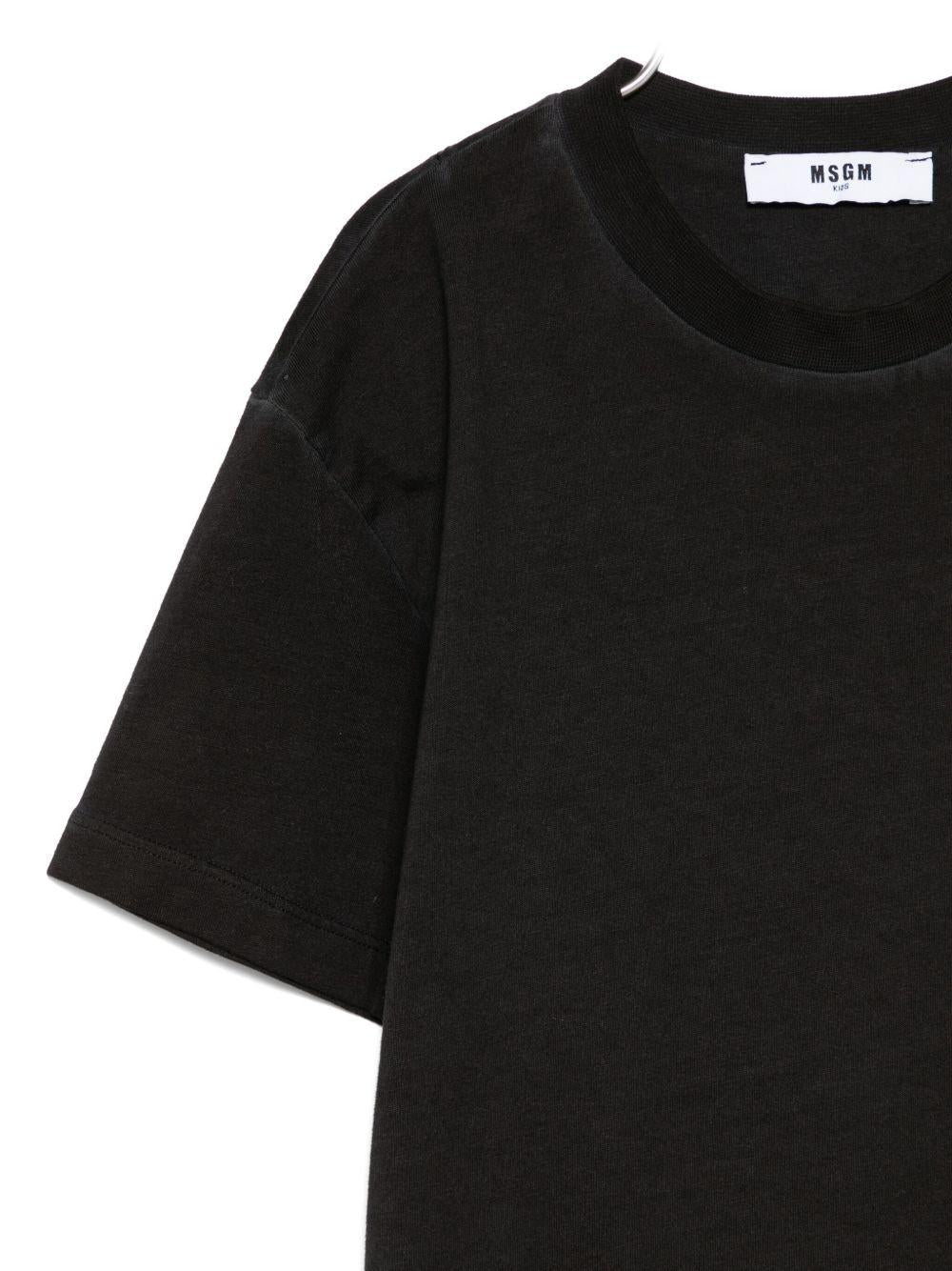 MSGM T-shirt a maniche corte nera 