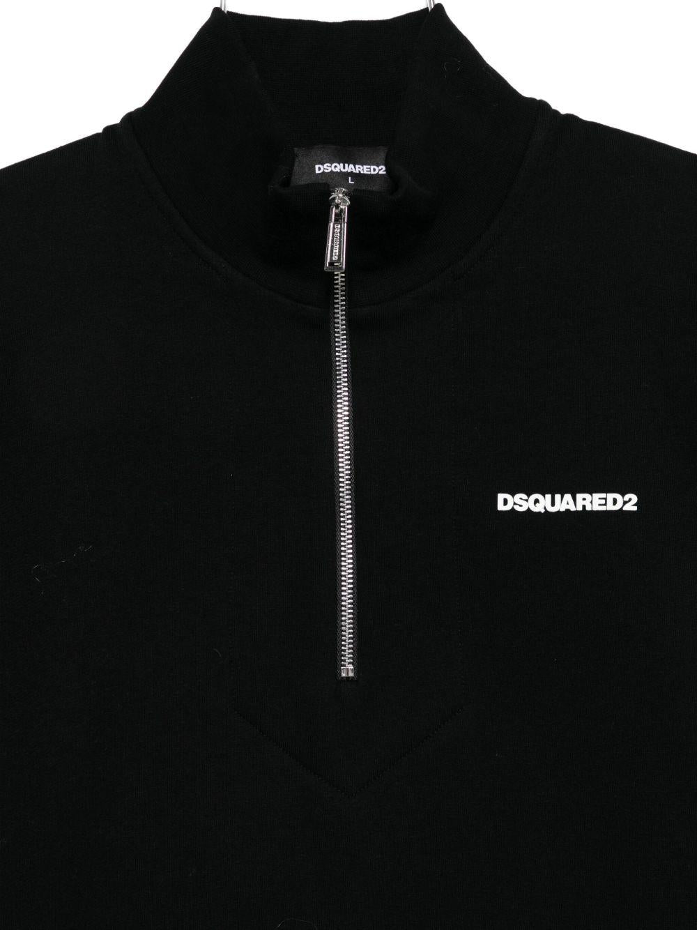 DSQUARED2 Felpa in cotone con zip 