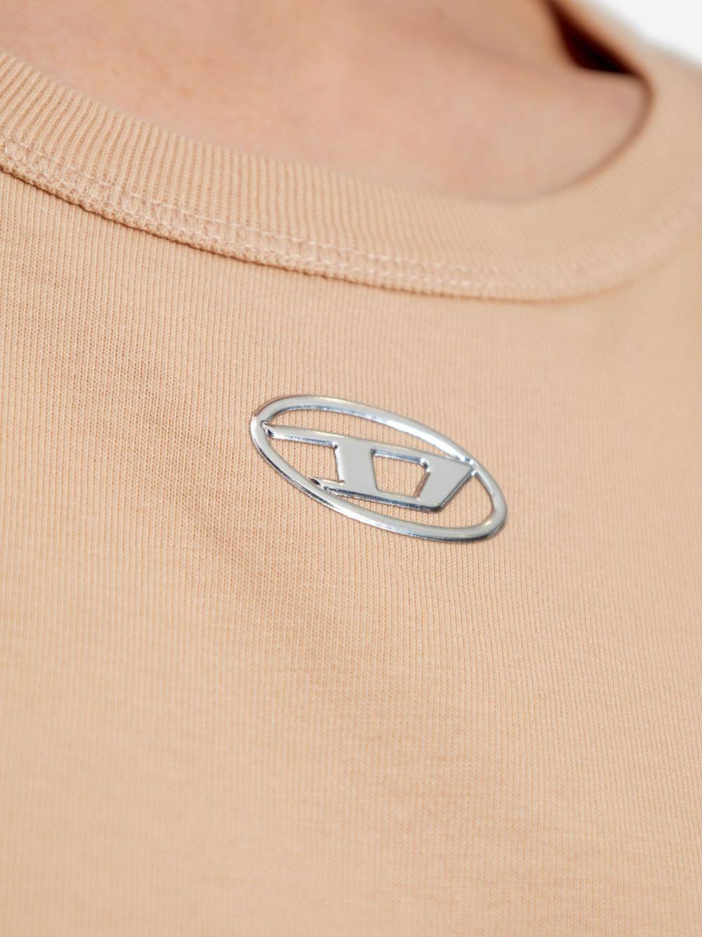 DIESEL T-shirt in cotone beige 
