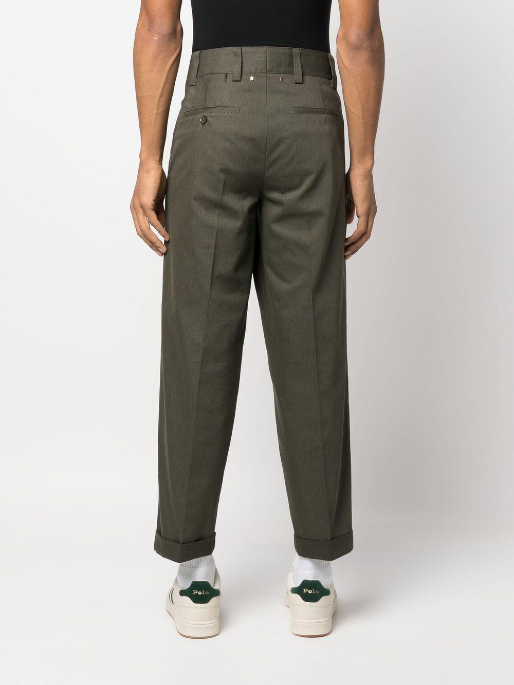 GOLDEN GOOSE Pantaloni chino verdi militare 