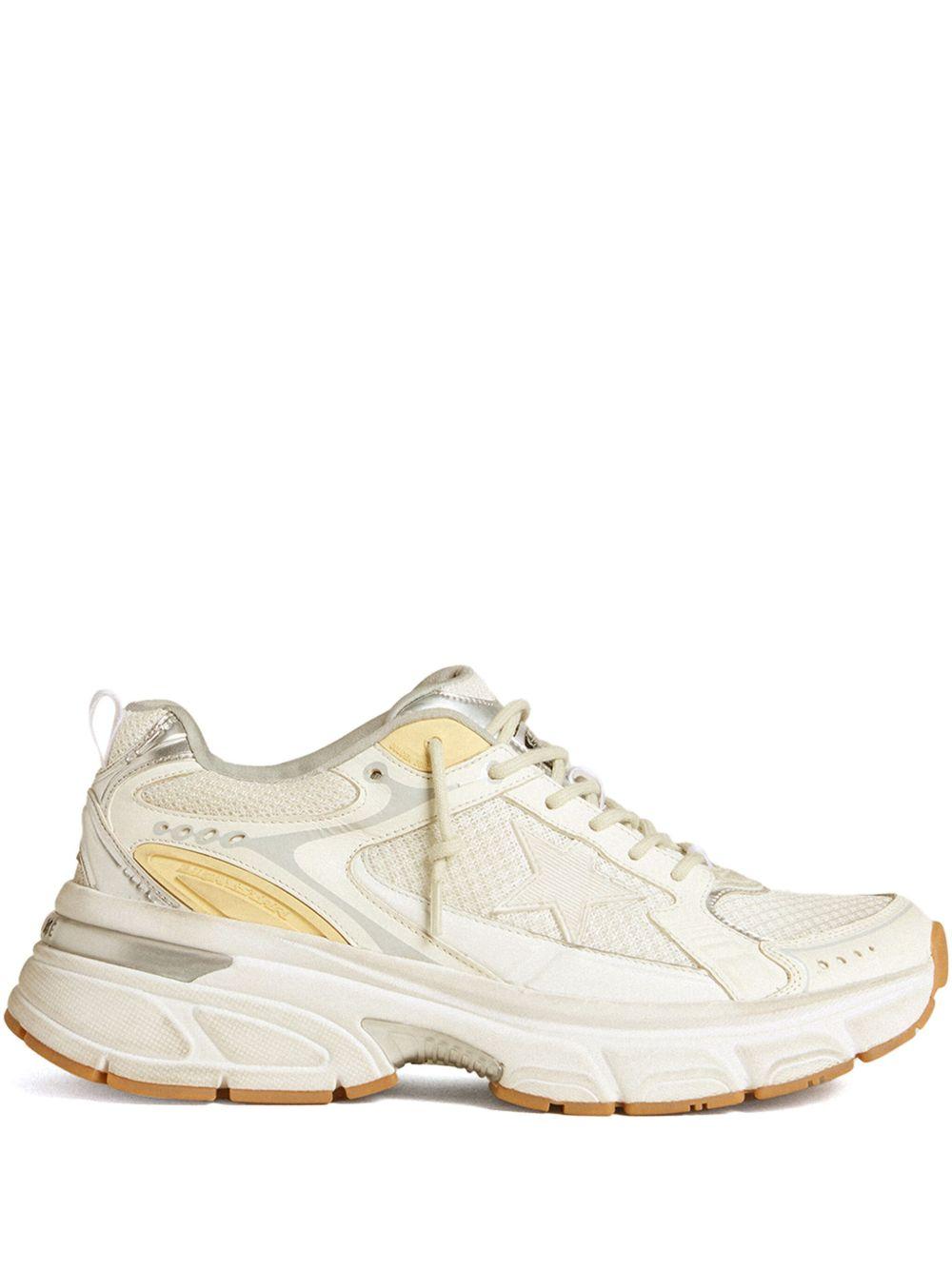 GOLDEN GOOSE Sneakers 'Lightstar' bianche e gialle 
