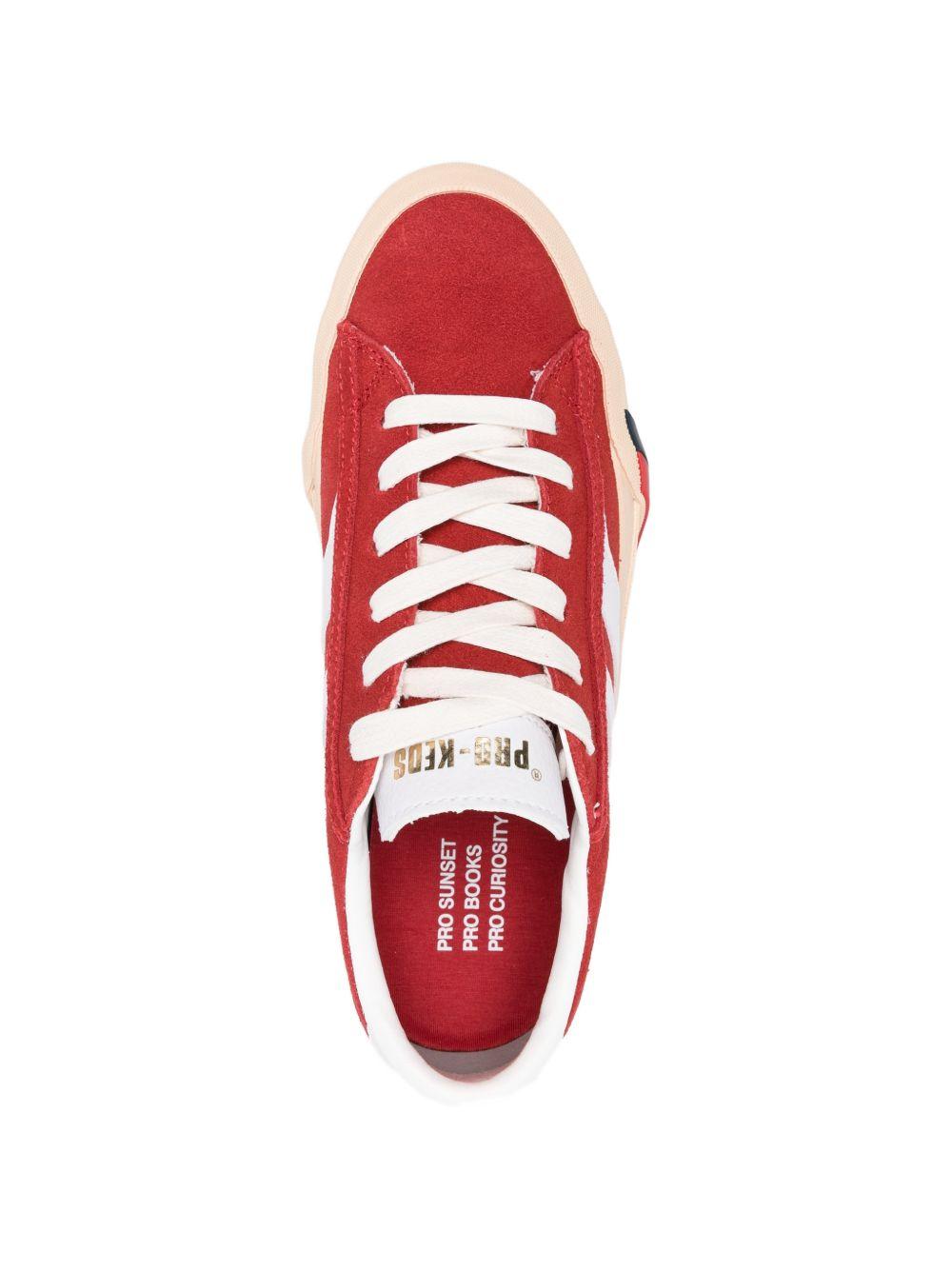 PROKEDS 1949 Sneakers Royal Classic in suede rosso e bianco con inserti in pelle 