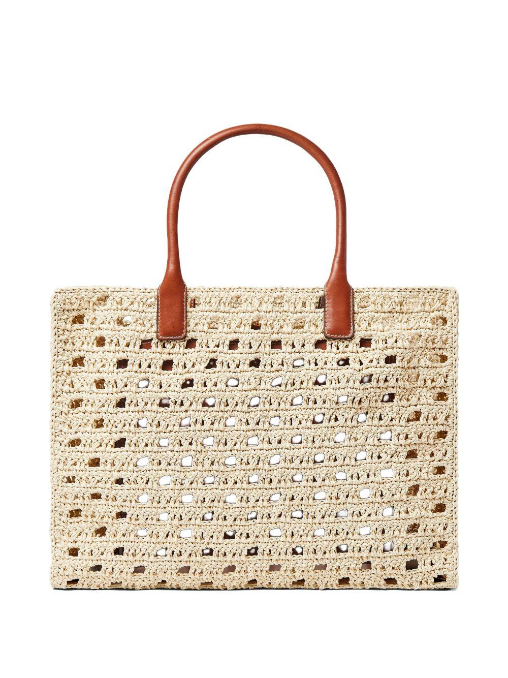 VERSACE Borsa a mano beige con manico superiore 