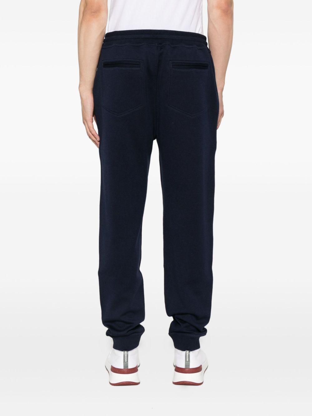 BRUNELLO CUCINELLI Pantaloni tuta sportivi blu con coulisse 