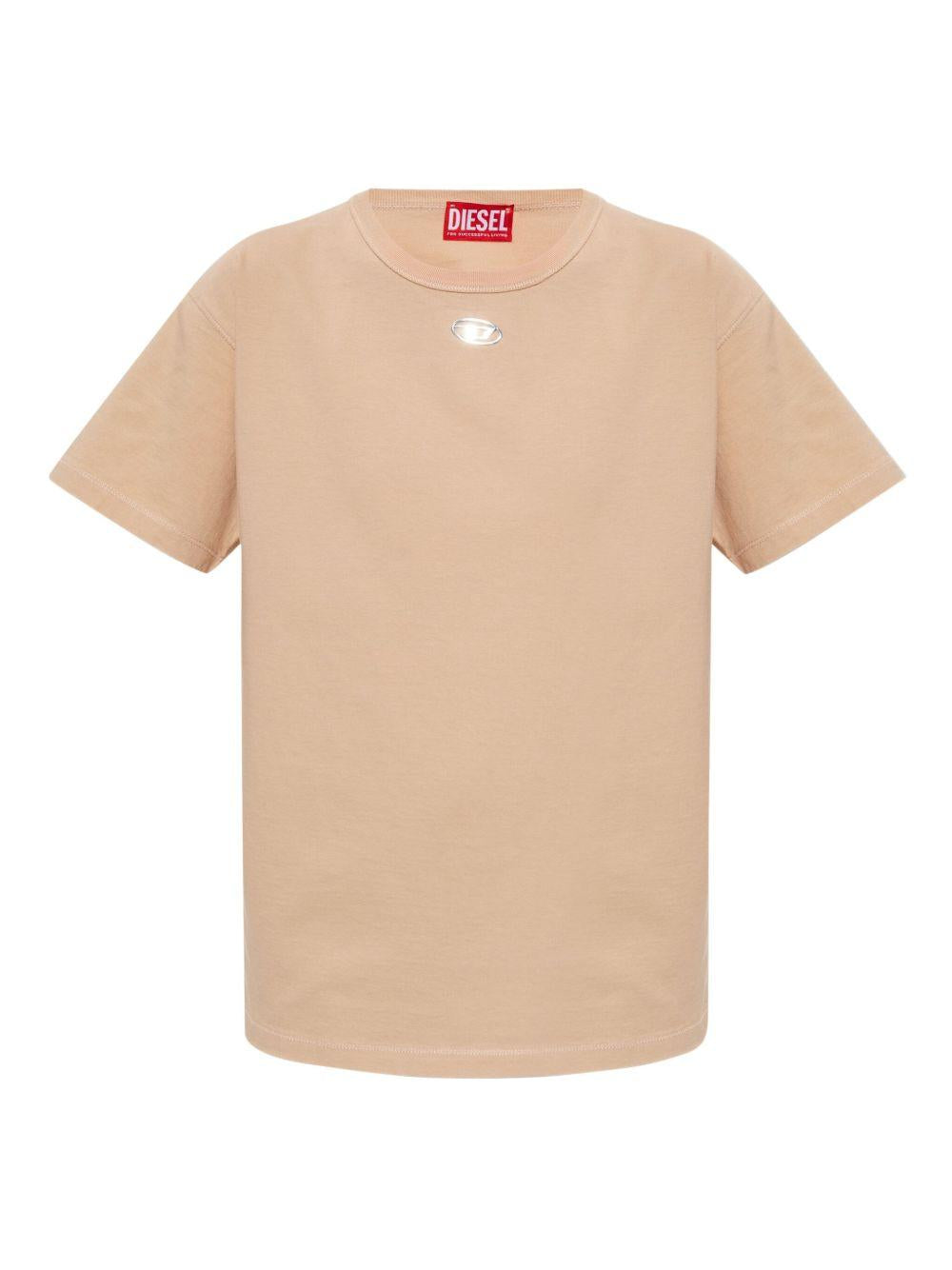 DIESEL T-shirt in cotone beige 