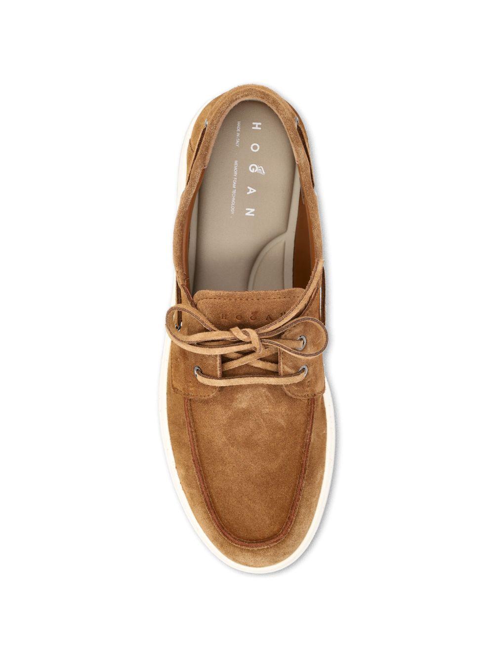HOGAN Mocassini in pelle scamosciata marrone 