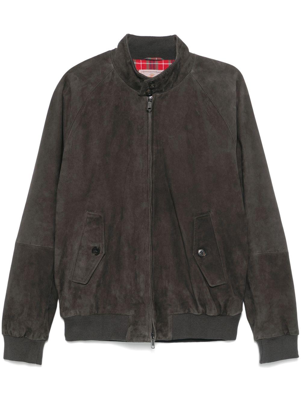 BARACUTA Giacca Harrington G9 marrone scamosciato 