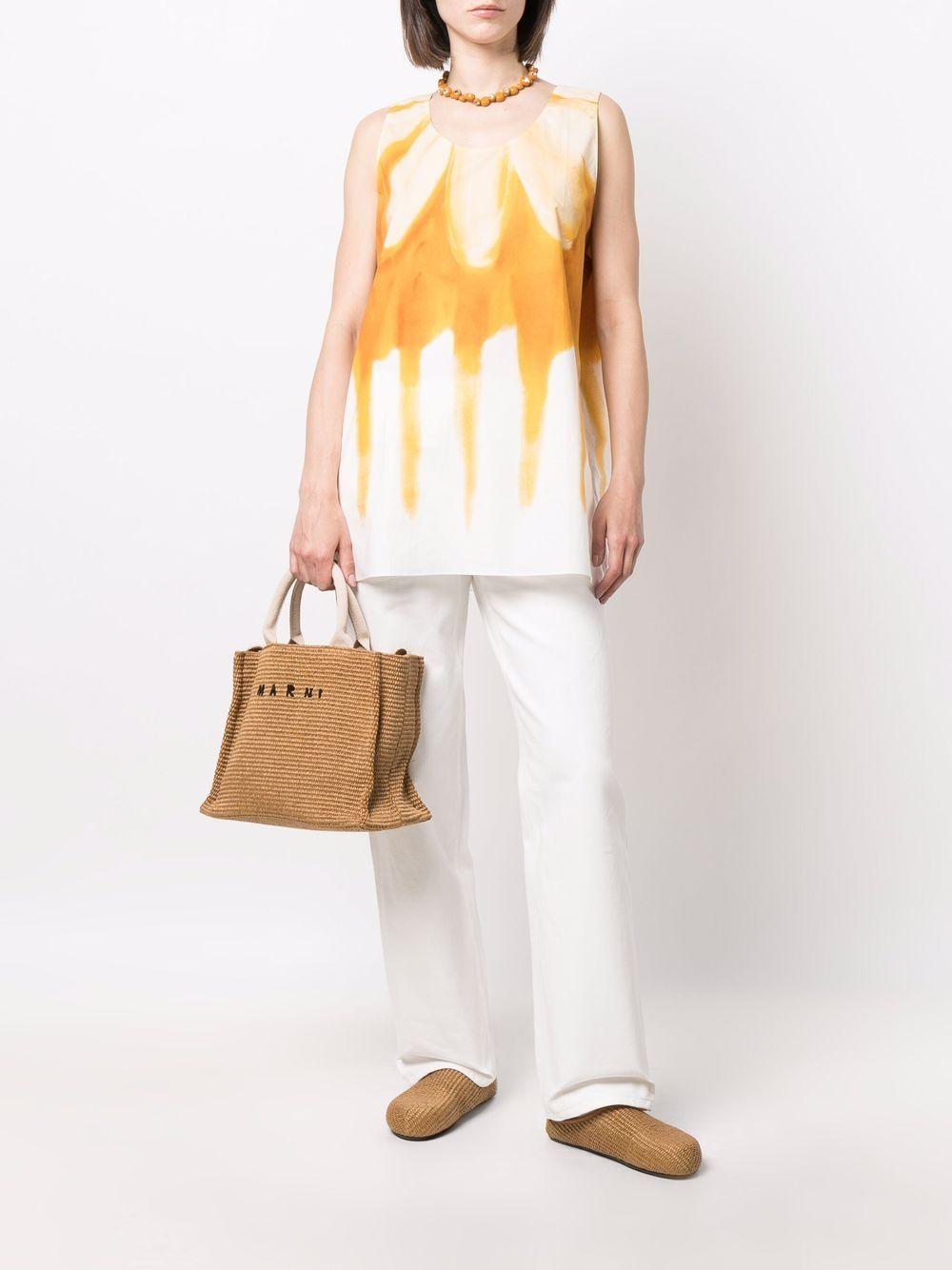 MARNI Borsa tote East-West in rafia 
