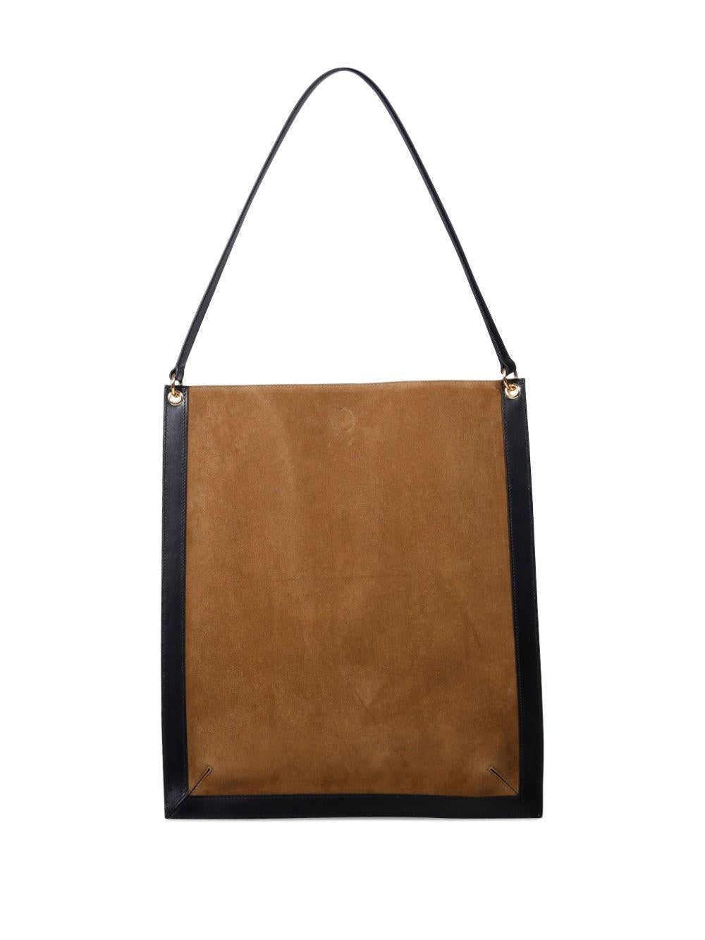 WANDLER Borsa a spalla Penny in suede tabacco 
