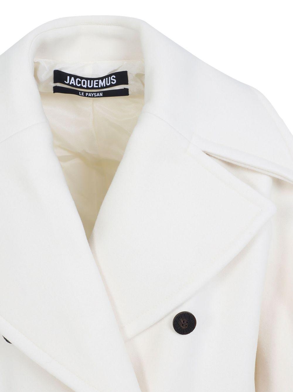 JACQUEMUS Cappotto corto bianco 