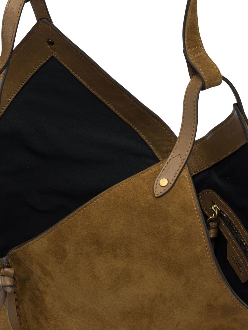 ISABEL MARANT Borsa a spalla Tampa in camoscio marrone 