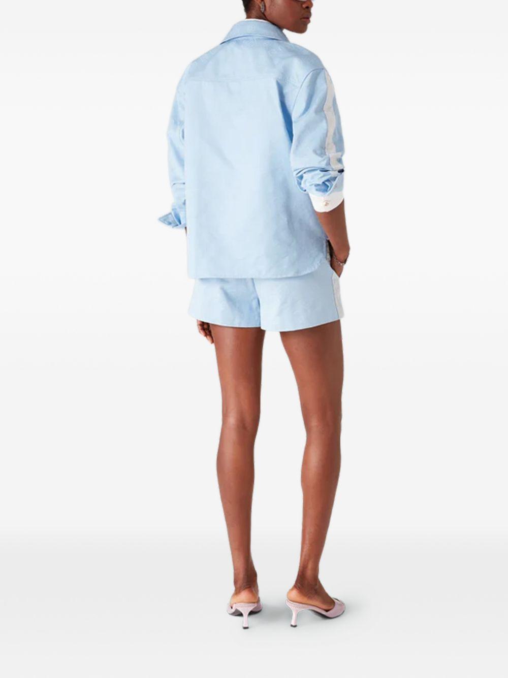 CASABLANCA Camicia con  in cotone azzurro 