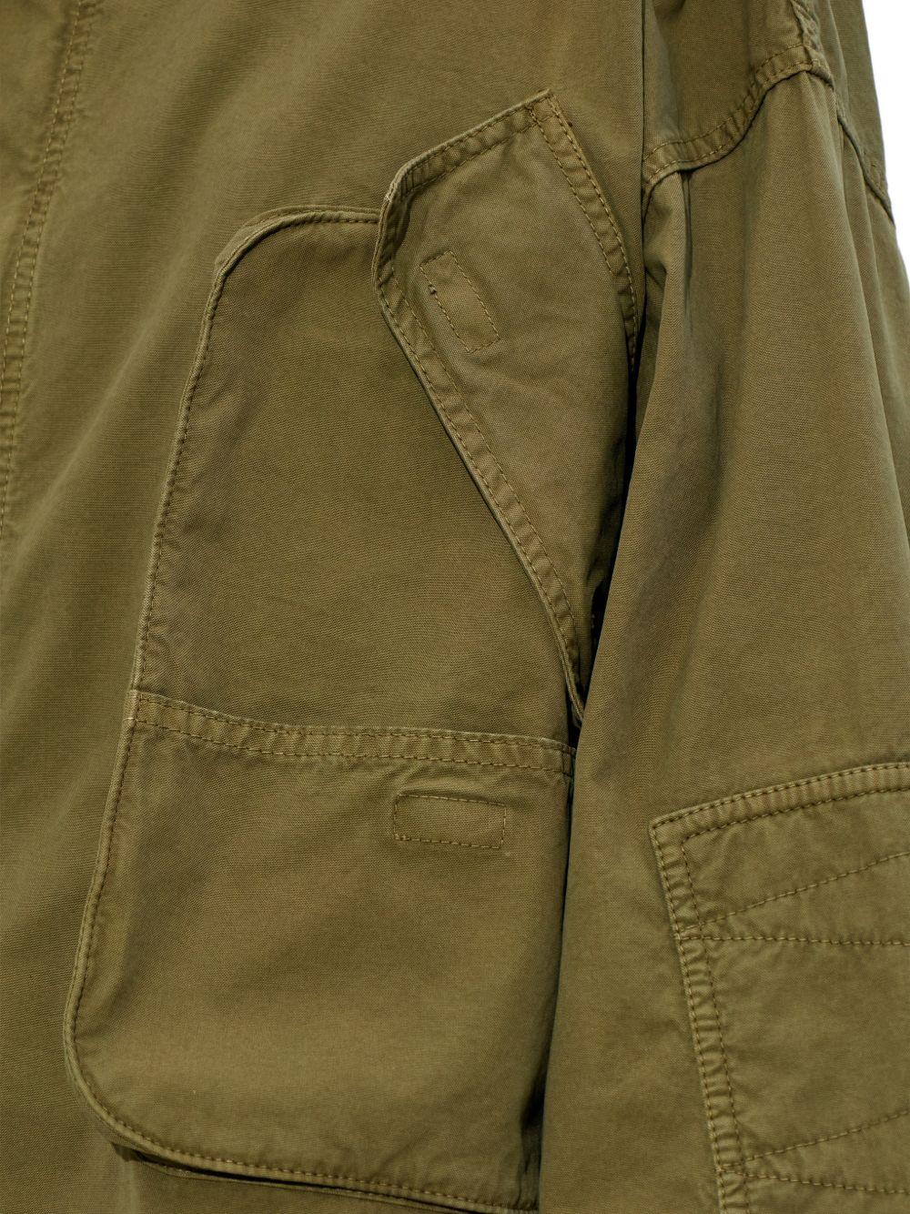THE ATTICO Giacca in cotone verde militare 