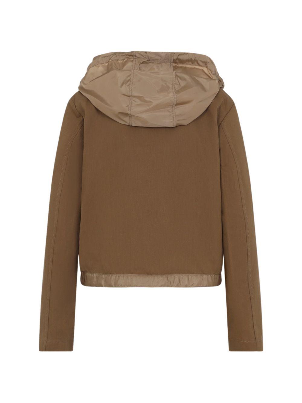 MONCLER Giacca Aconitum color cuoio con bottoni 