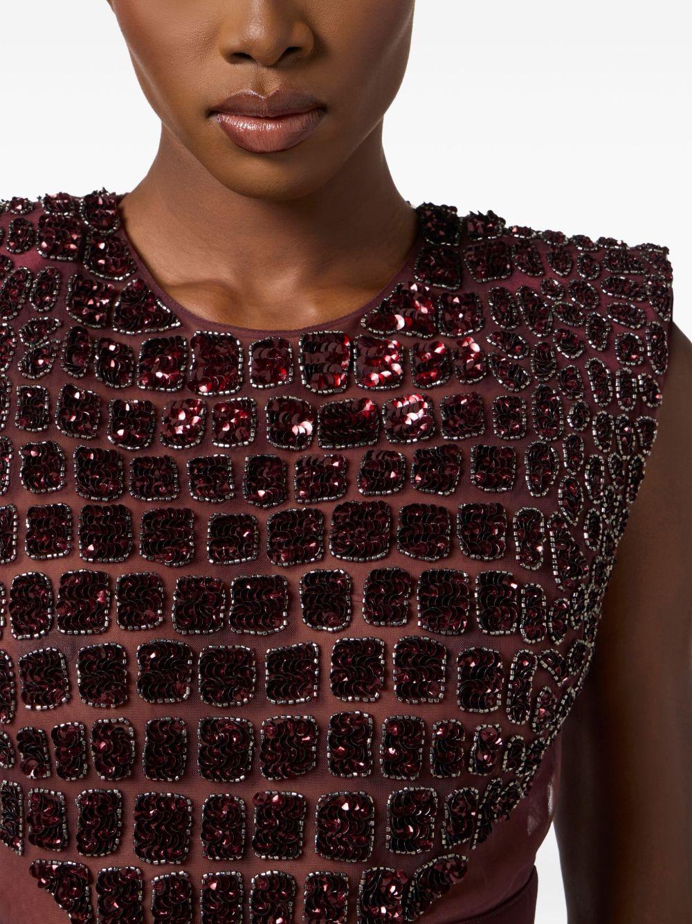 ELISABETTA FRANCHI Abito midi con paillettes 