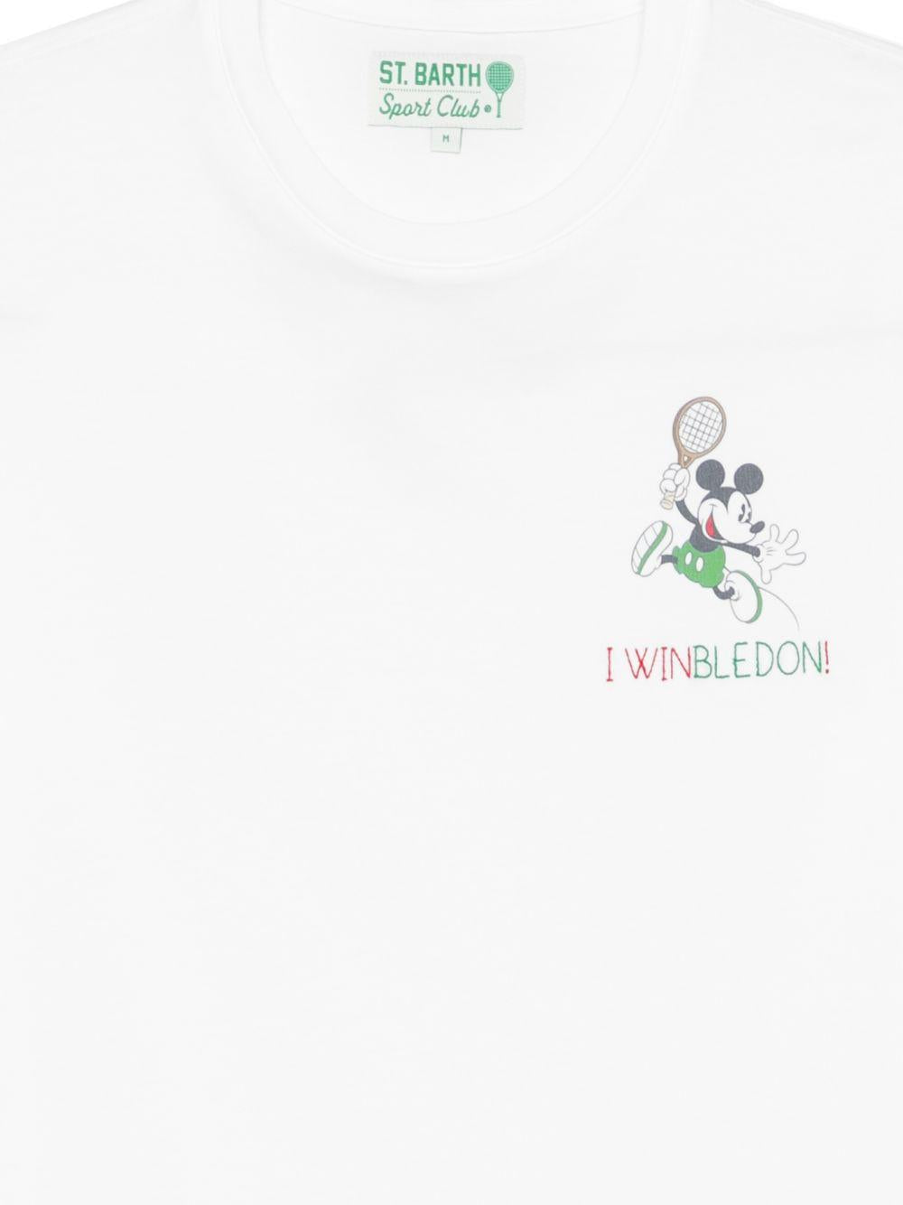 MC2 SAINT BARTH T-shirt Portofino in cotone bianco con ricamo 