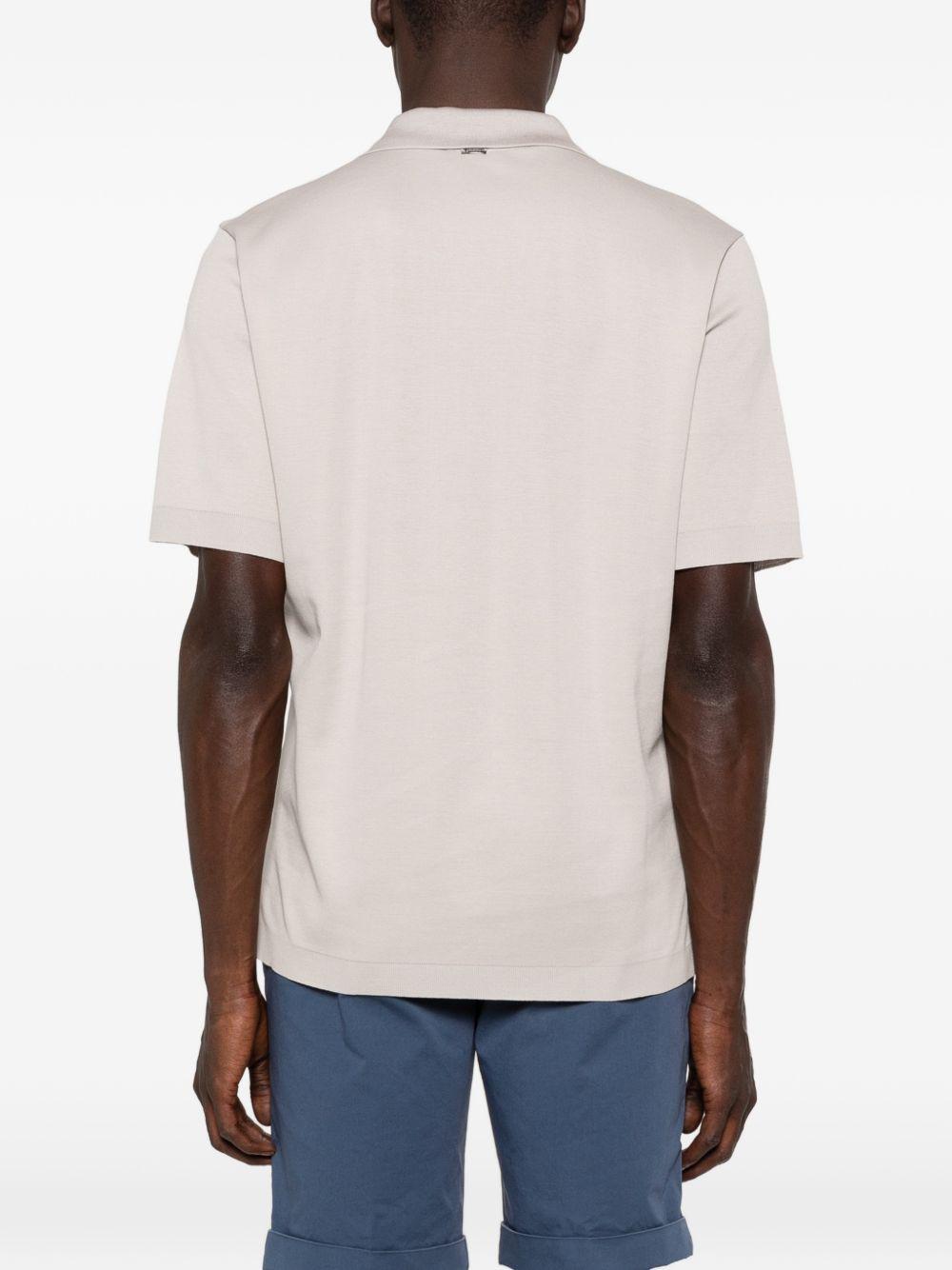 HERNO Polo in cotone grigio 