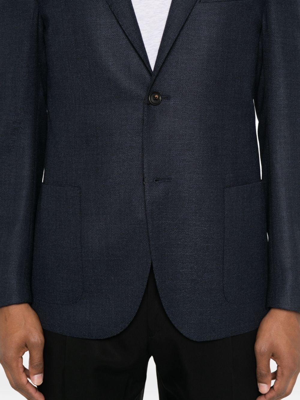 CORNELIANI Giacca monopetto in lana vergine blu 