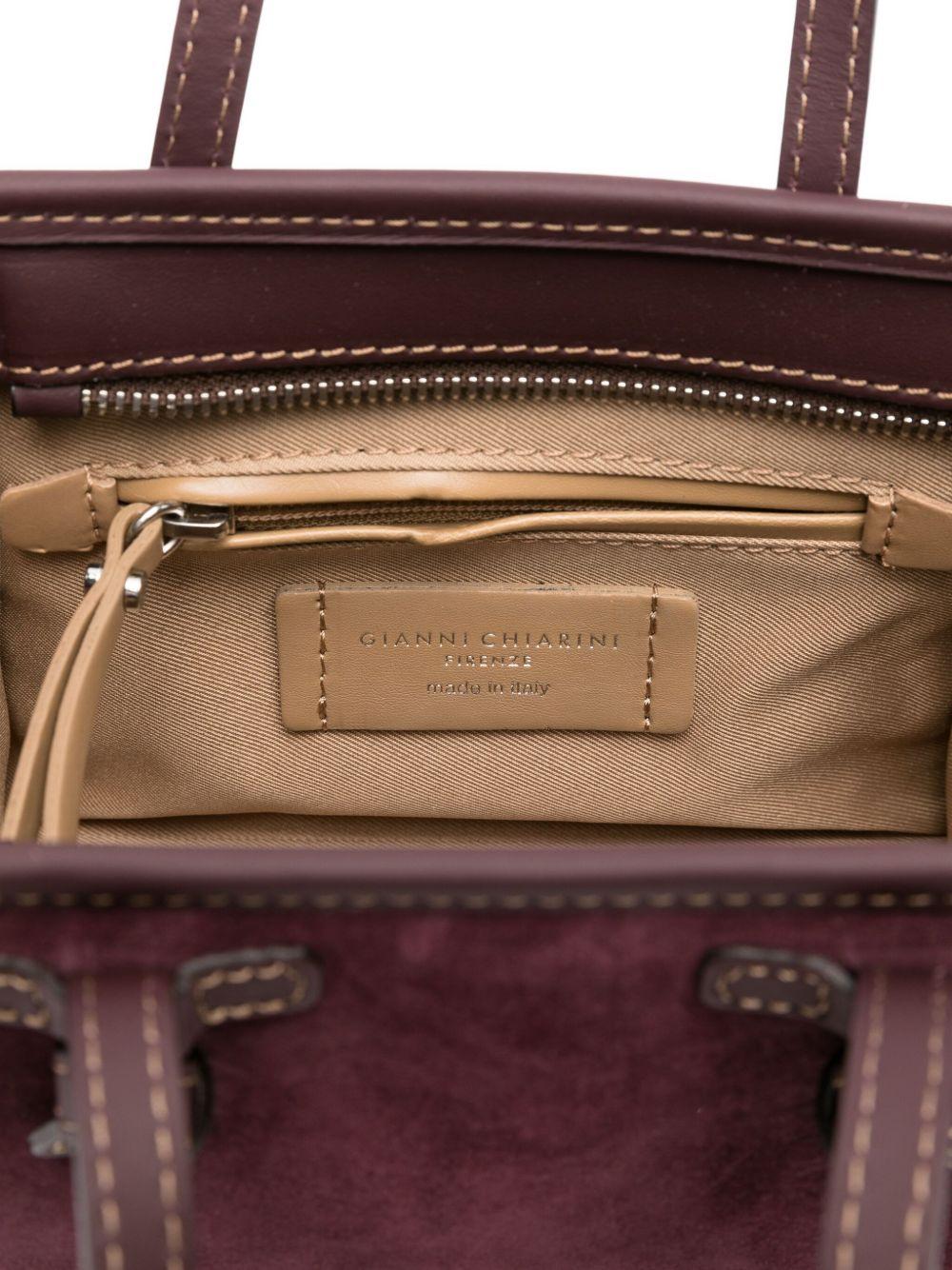 GIANNI CHIARINI Borsa shopping Marcella in camoscio bordeaux 