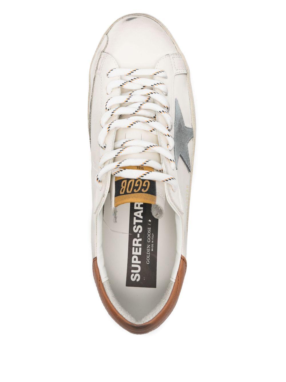 GOLDEN GOOSE Sneakers 'Super-Star' bianco e arancione 