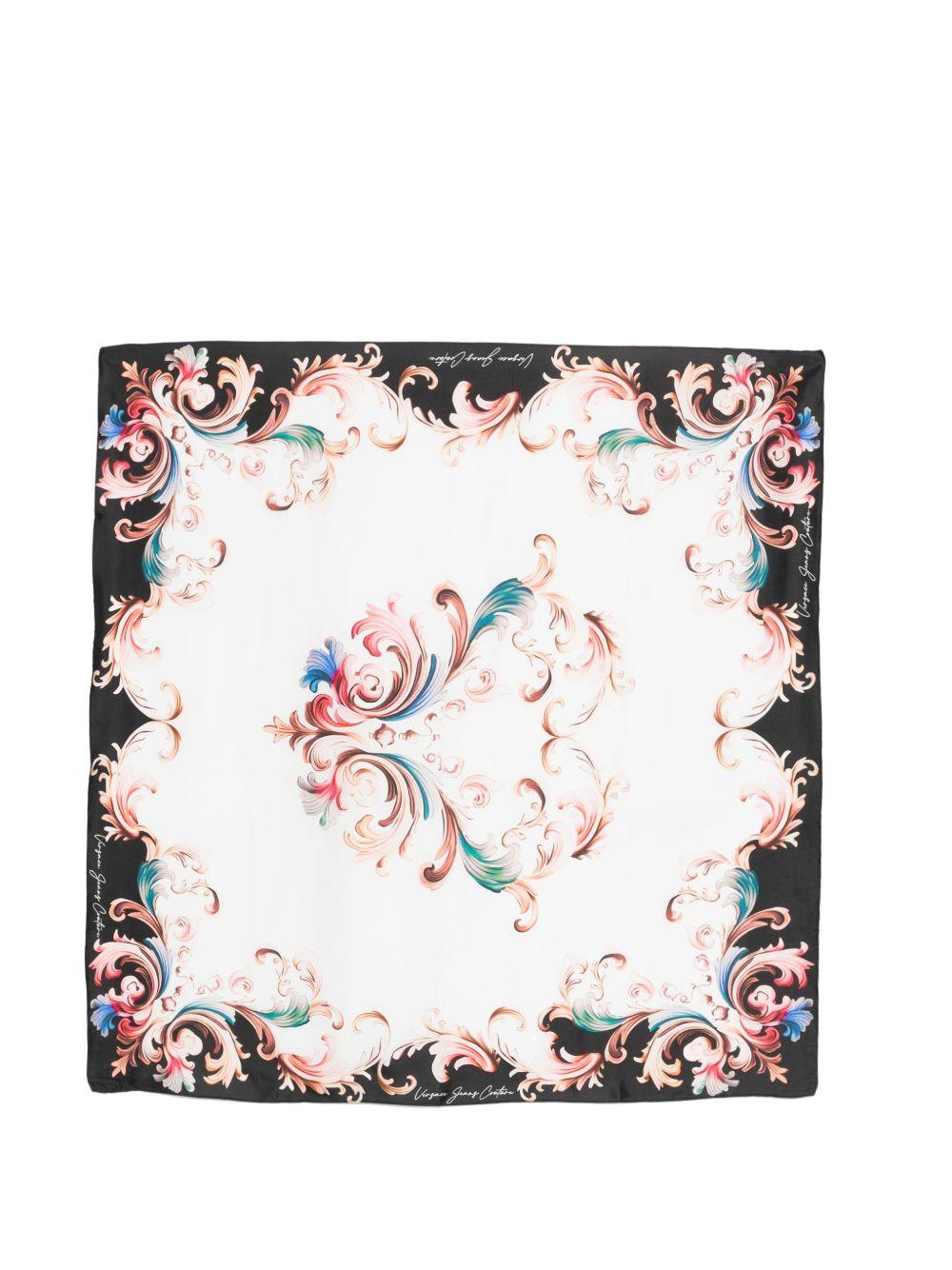 VERSACE JEANS COUTURE Foulard in seta con stampa colorata 