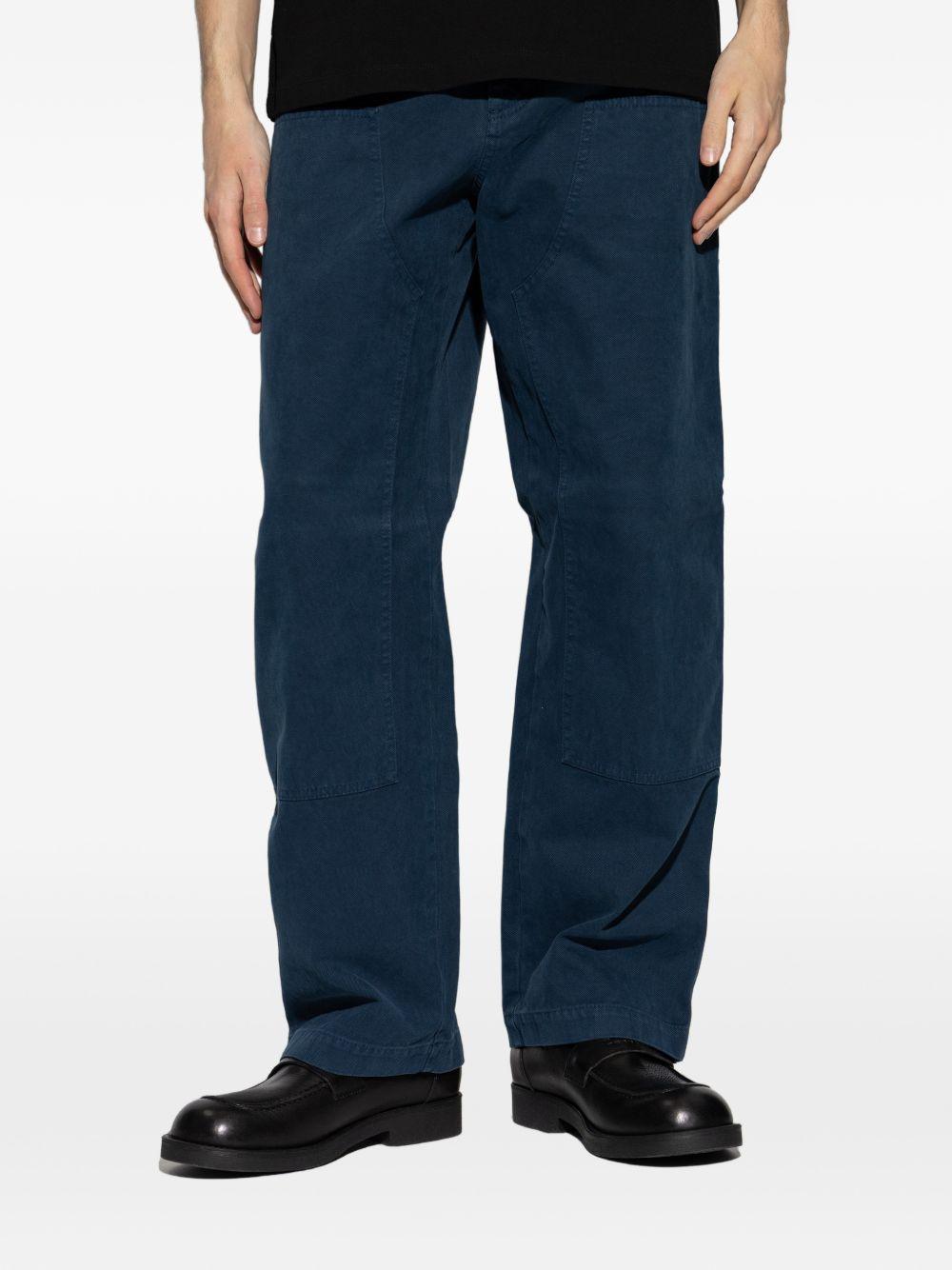 VERSACE Jeans blu con design a pannelli 