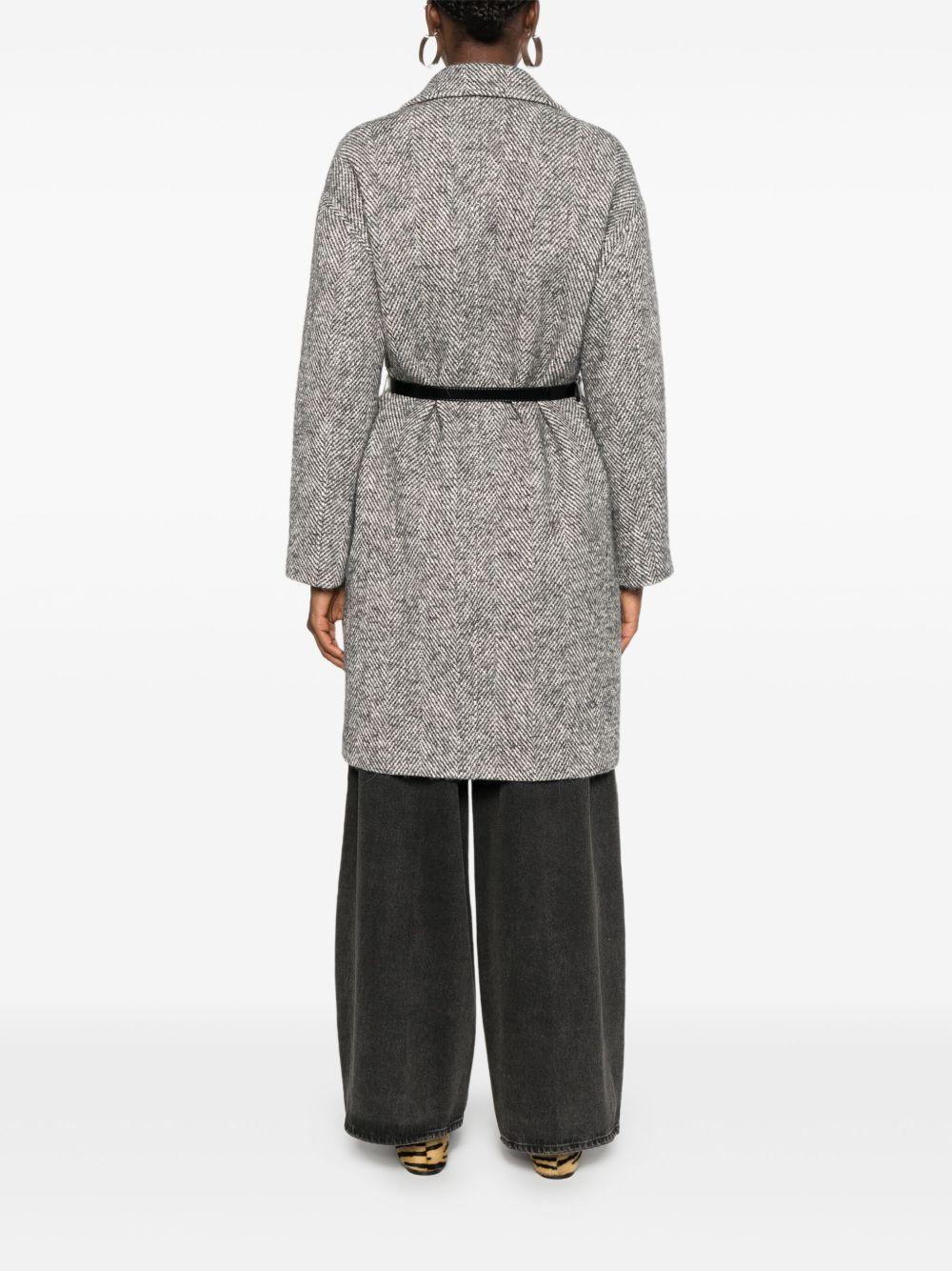 LIUJO Cappotto grigio con motivo spigato 