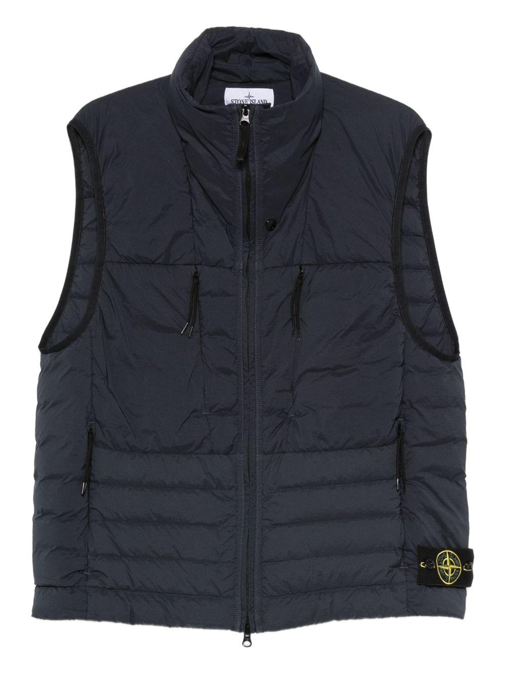 STONE ISLAND Gilet trapuntato blu 