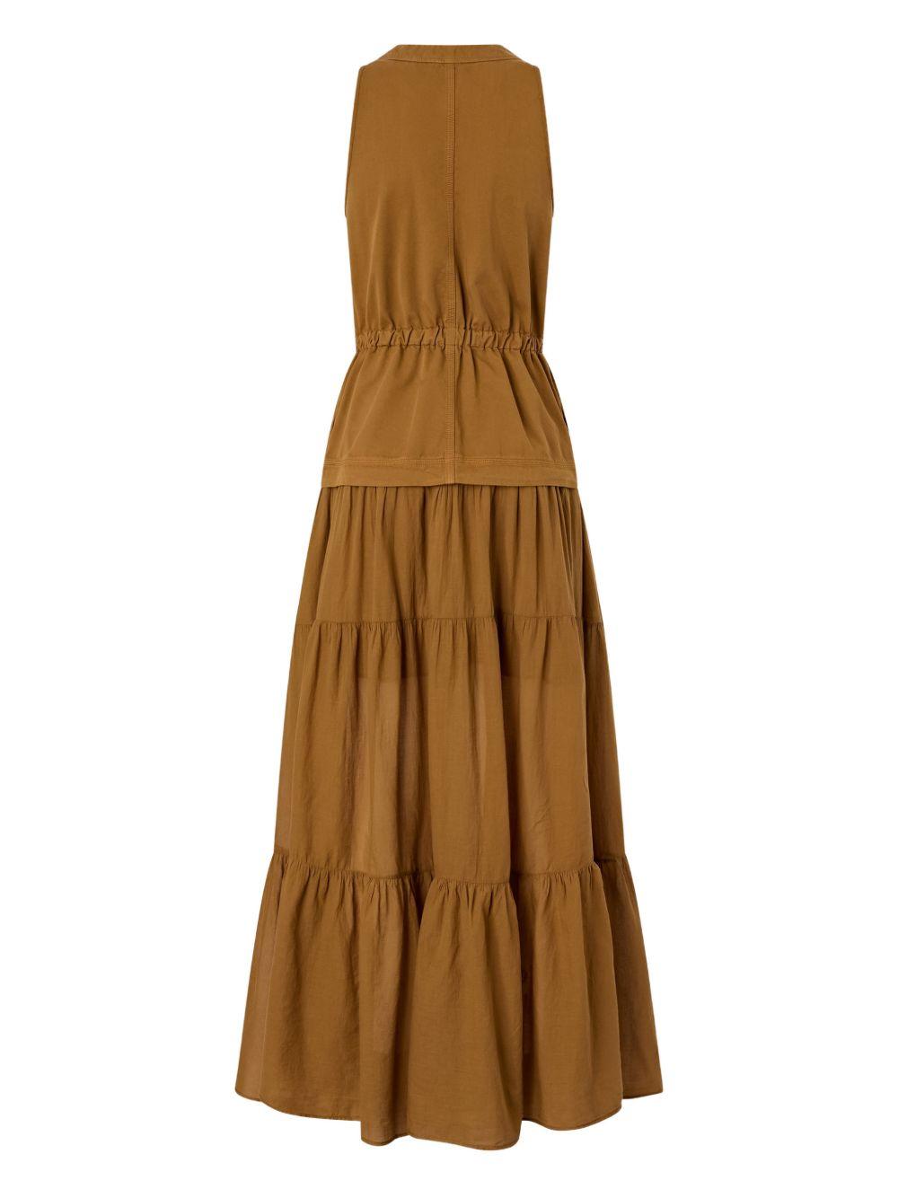 PINKO Abito lungo Casarsa in cotone color cognac 