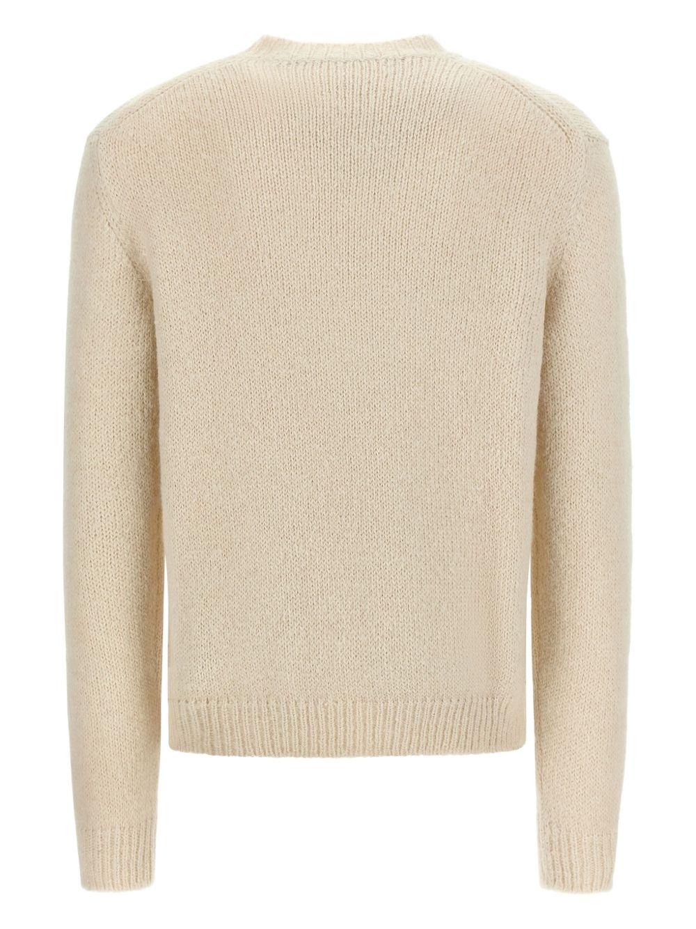 JIL SANDER Maglione girocollo in lana beige 