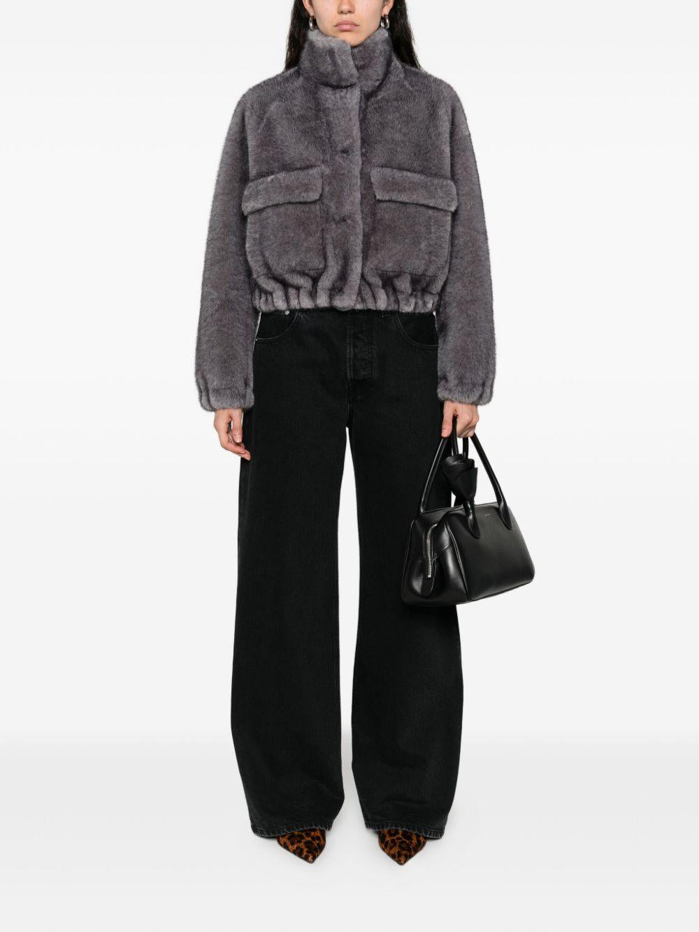 VALENTINI 1972 Giacca in ecopelliccia grigia 