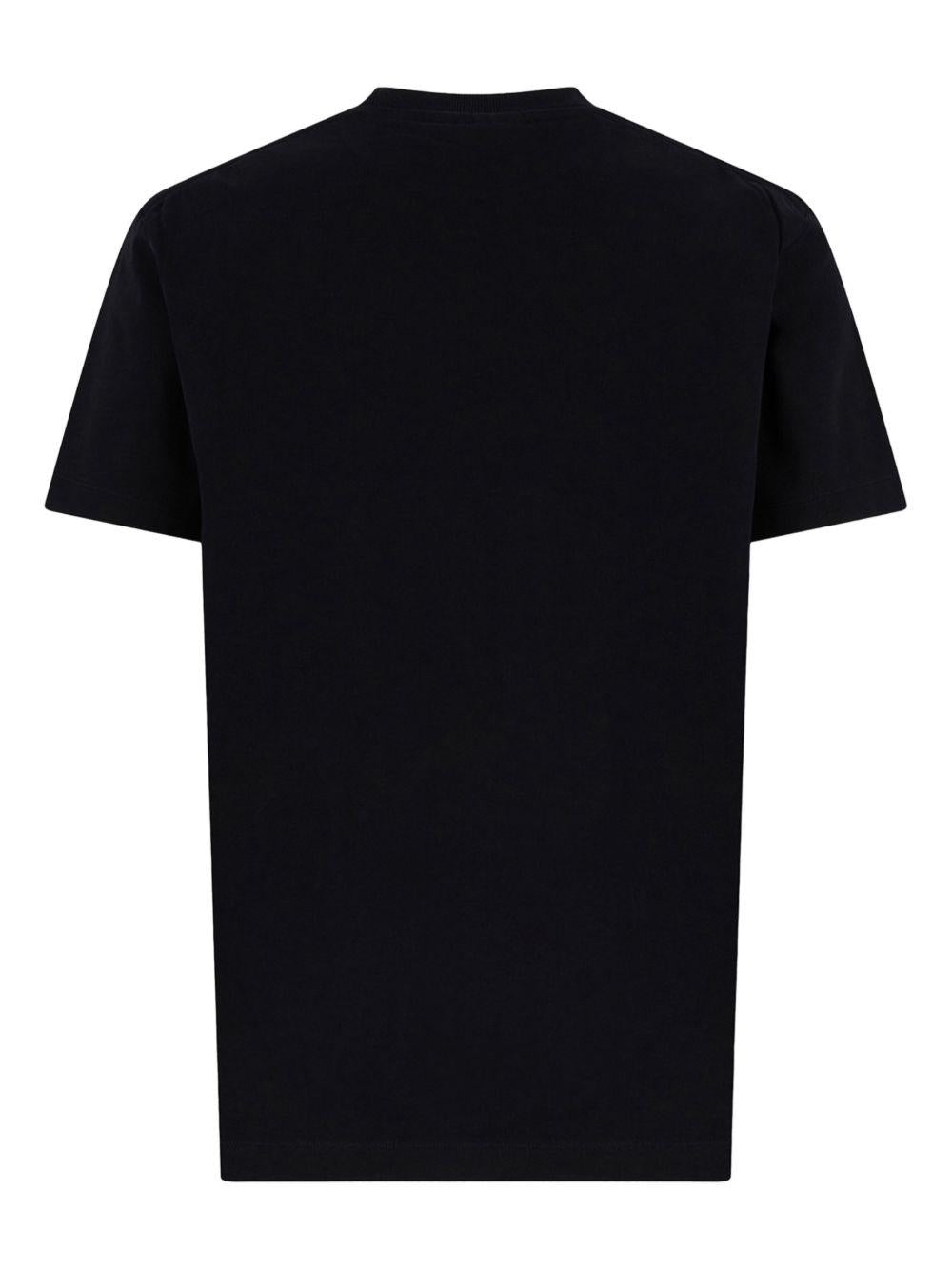 DSQUARED2 T-shirt in cotone nera con stampa 
