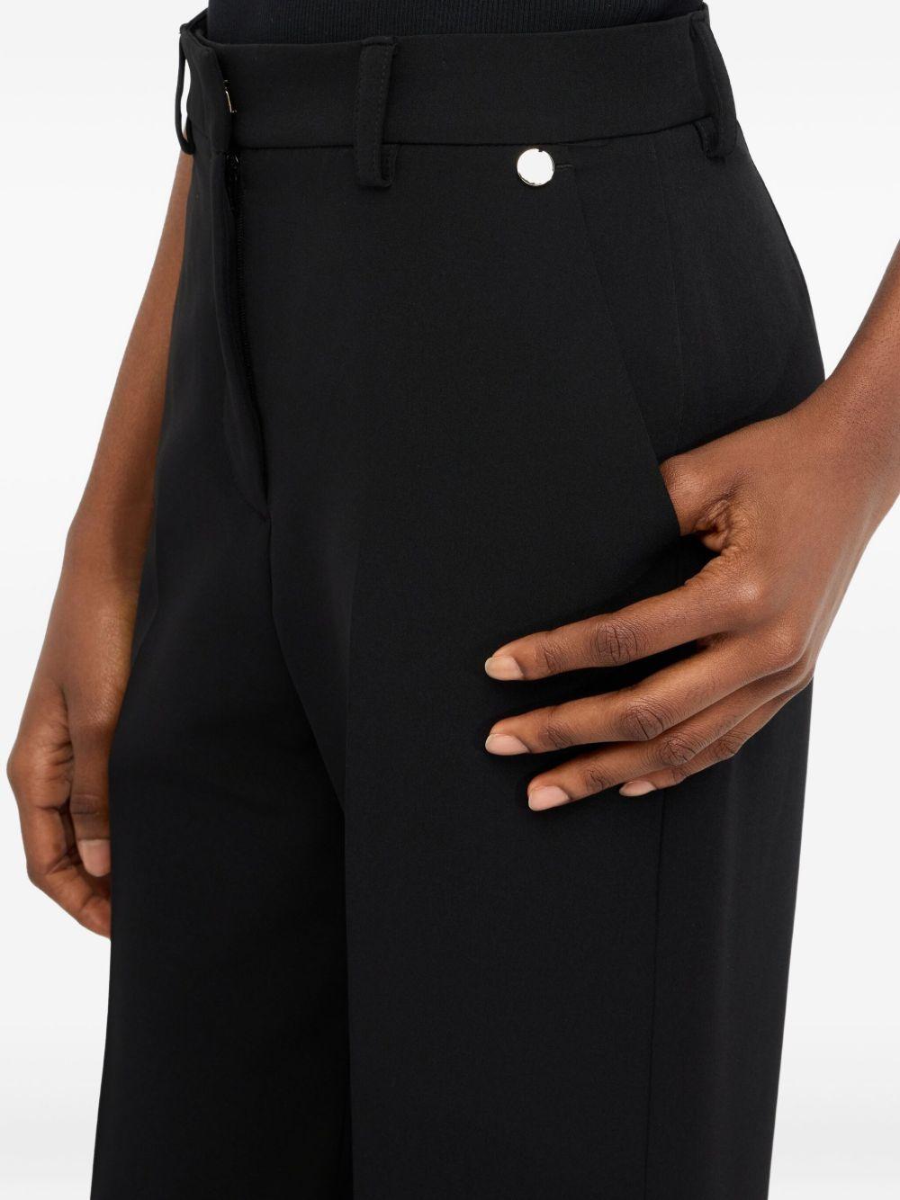 LIUJO Pantaloni neri  a gamba ampia con vita alta 