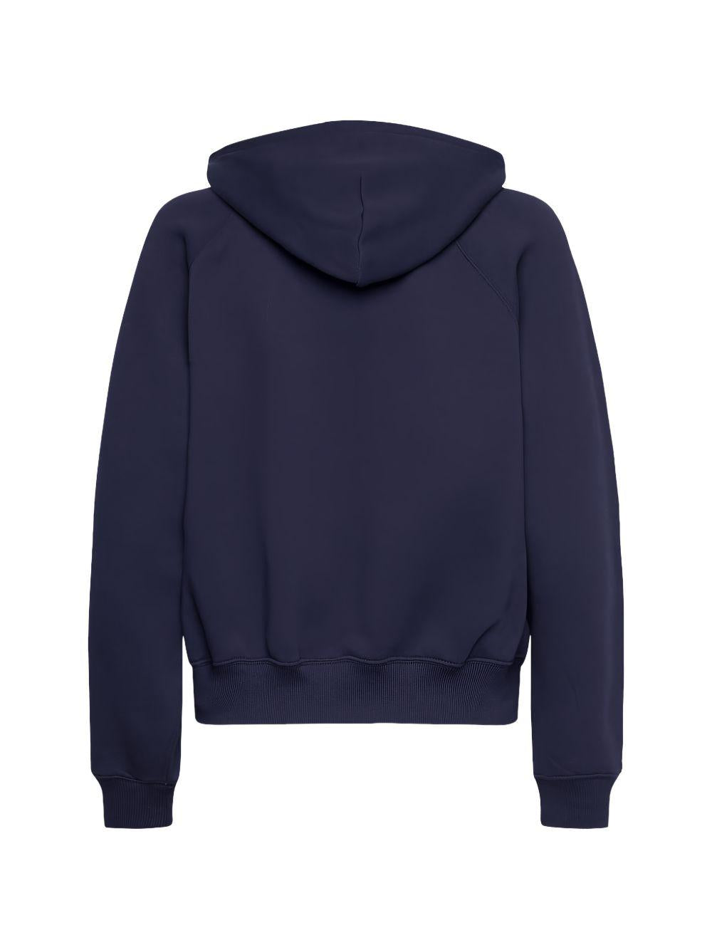 POLO RALPH LAUREN Felpa con cappuccio blu con logo rosso e tasca marsupio 