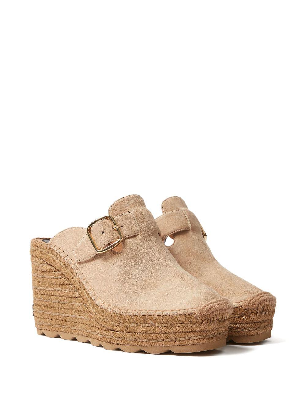 STELLA MCCARTNEY Espadrillas beige con zeppa 