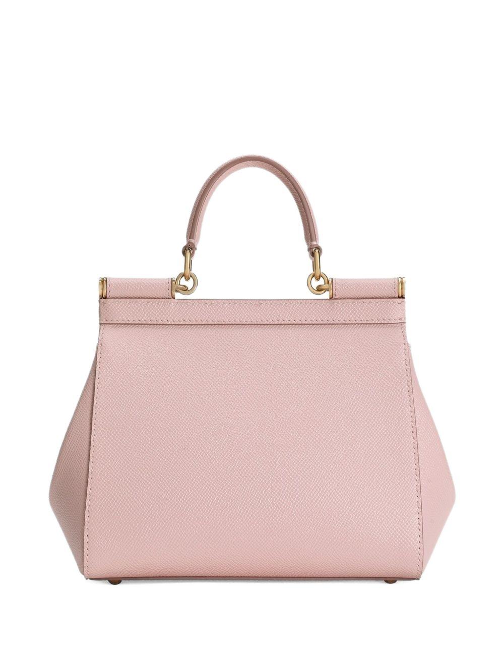 DOLCE e GABBANA Borsa a mano Sicily rosa in pelle 