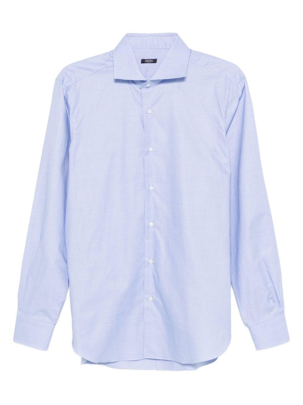 BARBA Camicia in cotone azzurro 