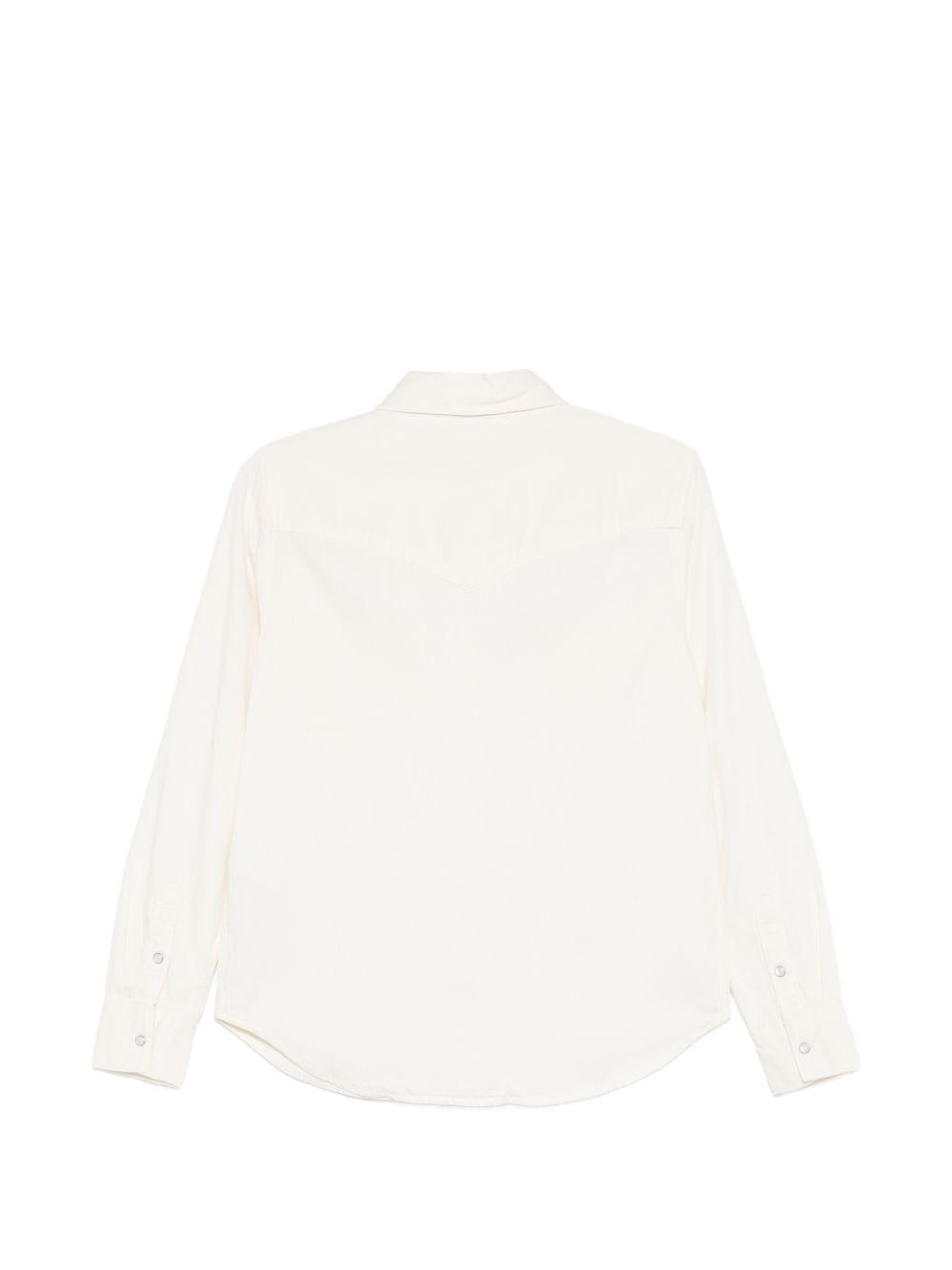 LEVIS Camicia bianca in denim con tasca 