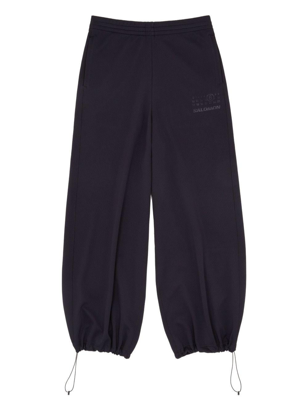 MM6 MAISON MARGIELA Pantaloni neri sportivi con elastico 